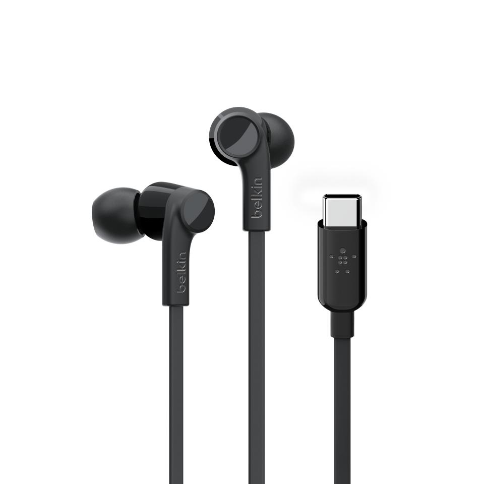 Belkin Rockstar In-ear Headphones With USB-C Connector Black