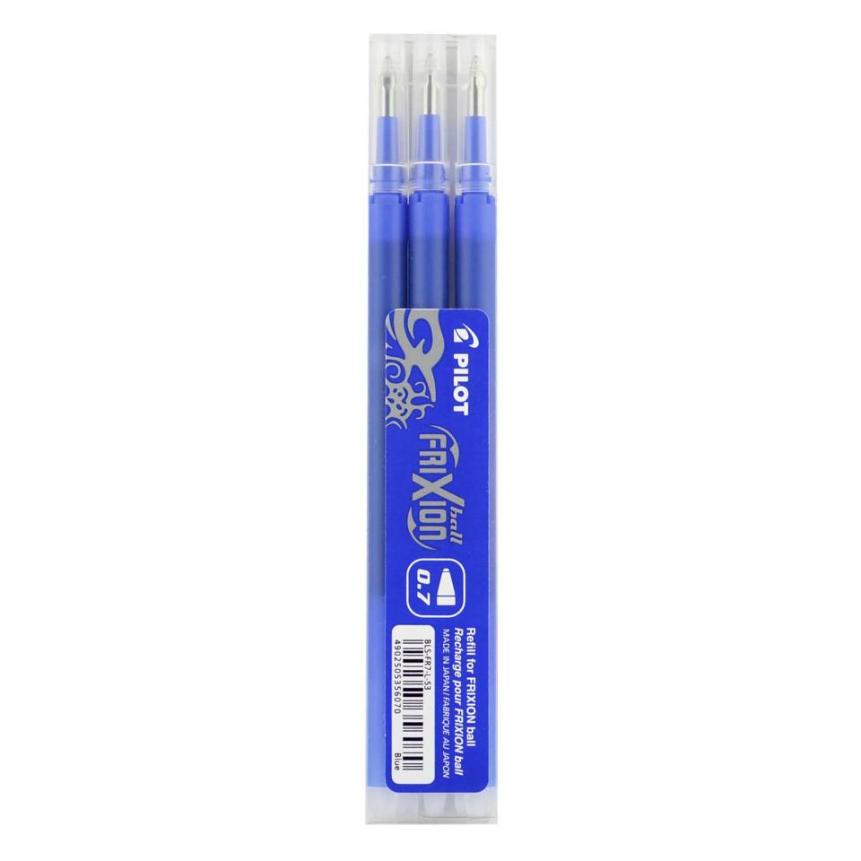 Refill Ballpoint Pen Pilot FriXion Clicker 0.7 - 3 Pack - Blue/Black