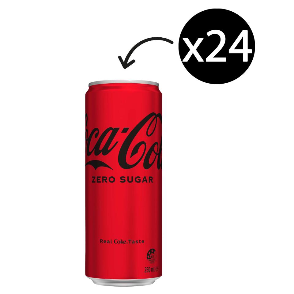 Coca-Cola Zero Sugar 250ml Can Carton 24