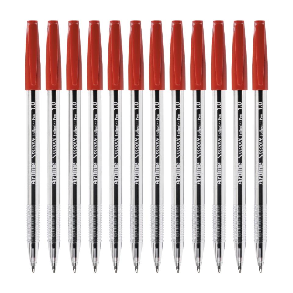 Artline Smoove Ballpoint Pen Medium 1.0mm Red Box 12