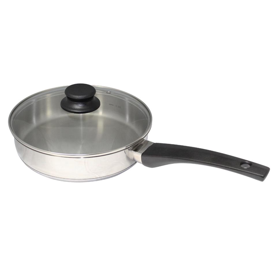 Connoisseur Stainless Steel Frypan with Lid 24 cm