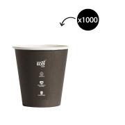 Truly Eco Single Wall Uni 90mm Coffee Cup Black 8oz Carton 1000