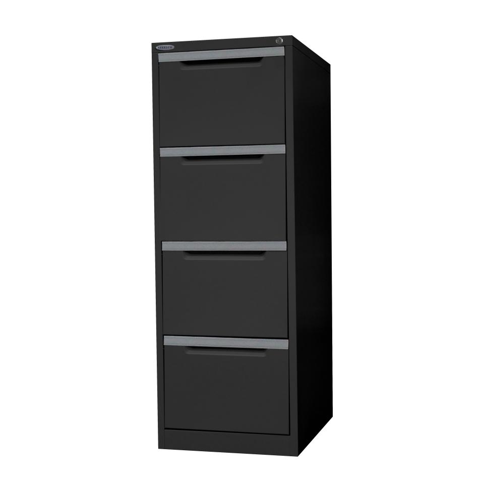 Steelco Filing 4 Drawer Lockable 1320h x 470w x 620dmm Graphite