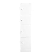 Steelco 4 Door Flush Locker - H1890 X W400 X D500 - White Satin