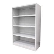 Steelco Metal Bookcase - 900w X 400d X 1320h Silver Grey