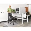 Thumbnail image of Buro Altri Height Adjustable B2B Desk 1800(W)x1600(D)x630-1280(H)mm Sq Leg White Fixed Cable Tray