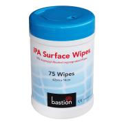 Bastion IPA Surface Wipes 75 Sheets 42 x 14cm Carton 12 Canisters