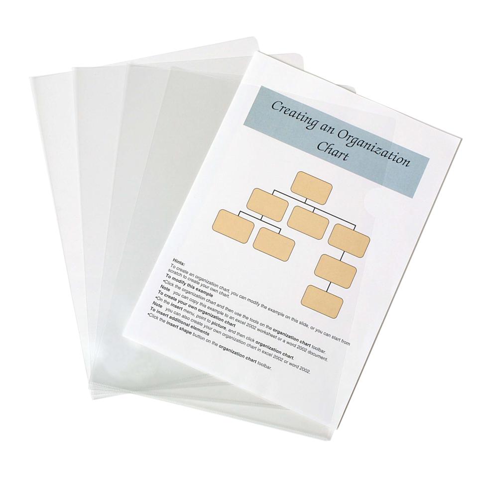 Marbig Letter File A4 Glass Clear Pack 10