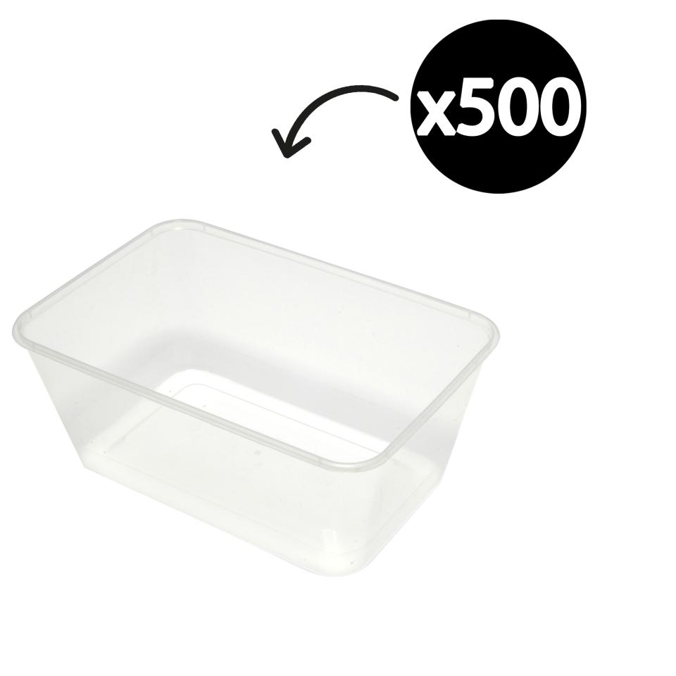 Capri Takeaway Rectangular Container 1000ml Clear Carton 500 Winc