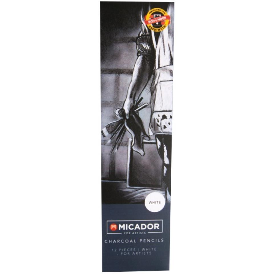 Micador For Artists 558 Charcoal Pencil White
