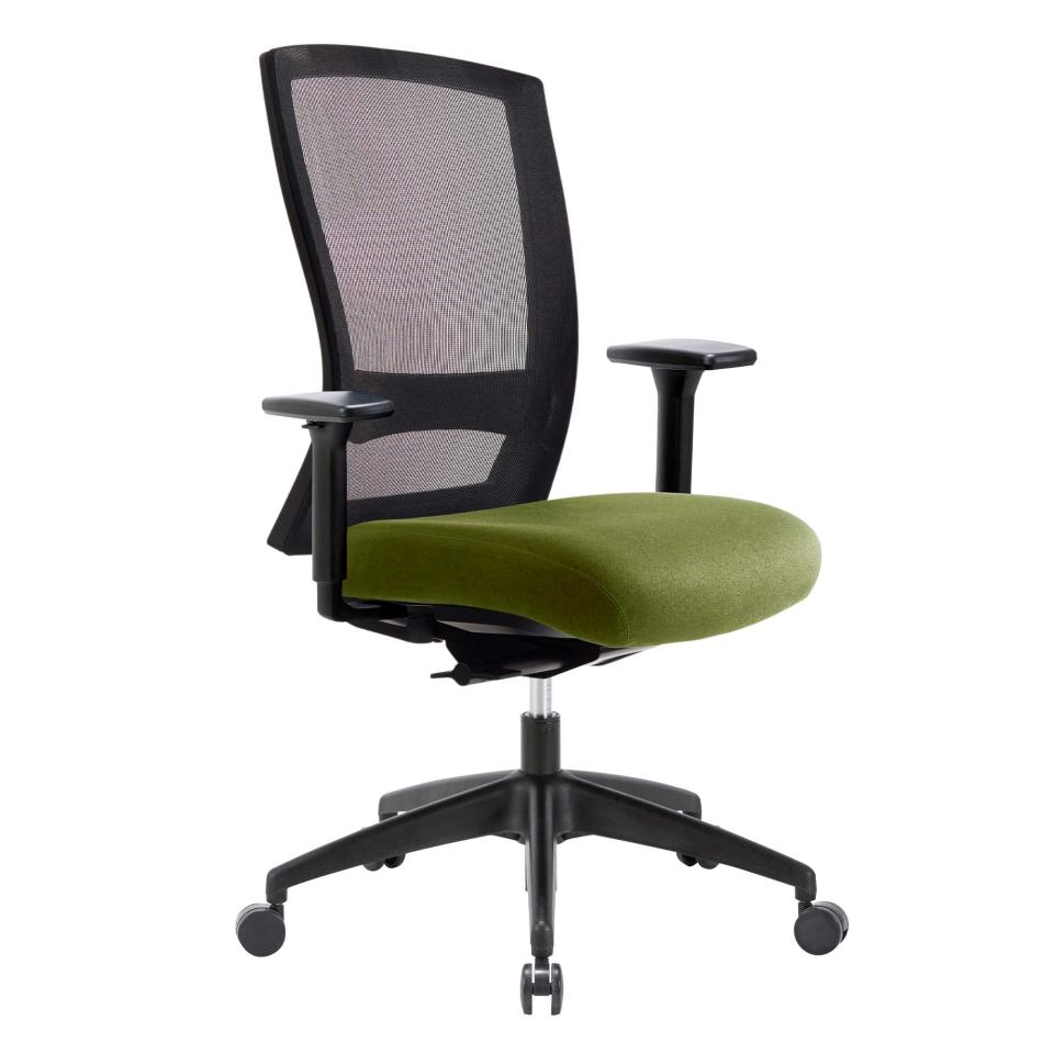 Buro Mentor Task Chair  Mesh Back Nylon Base with Arms Safetex