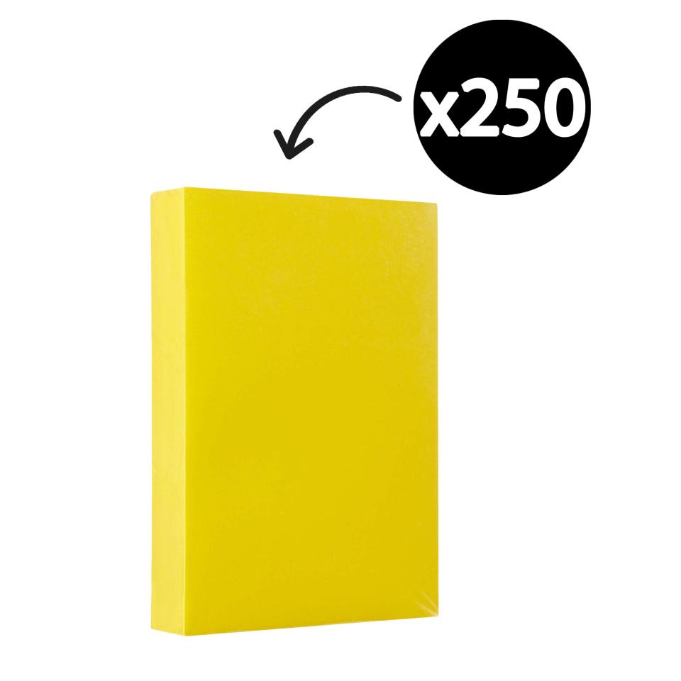 Winc Premium Coloured Cover Paper A4 110gsm Lemon Pack 250