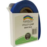 Rainbow Stripping Streamer Roll 25mmx30mm Dark Blue