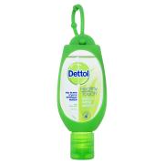 Dettol Healthy Touch Liquid Antibacterial Instant Hand Sanitiser Refresh Green Clip 50ml