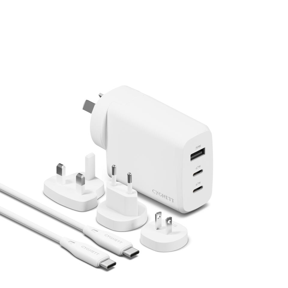 Cygnett Voyager 67w Multi Port Gan Travel Wall Charger White Image