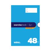 Winc Premium Exercise Book A4  8mm Ruled Red Margin 48 Pages