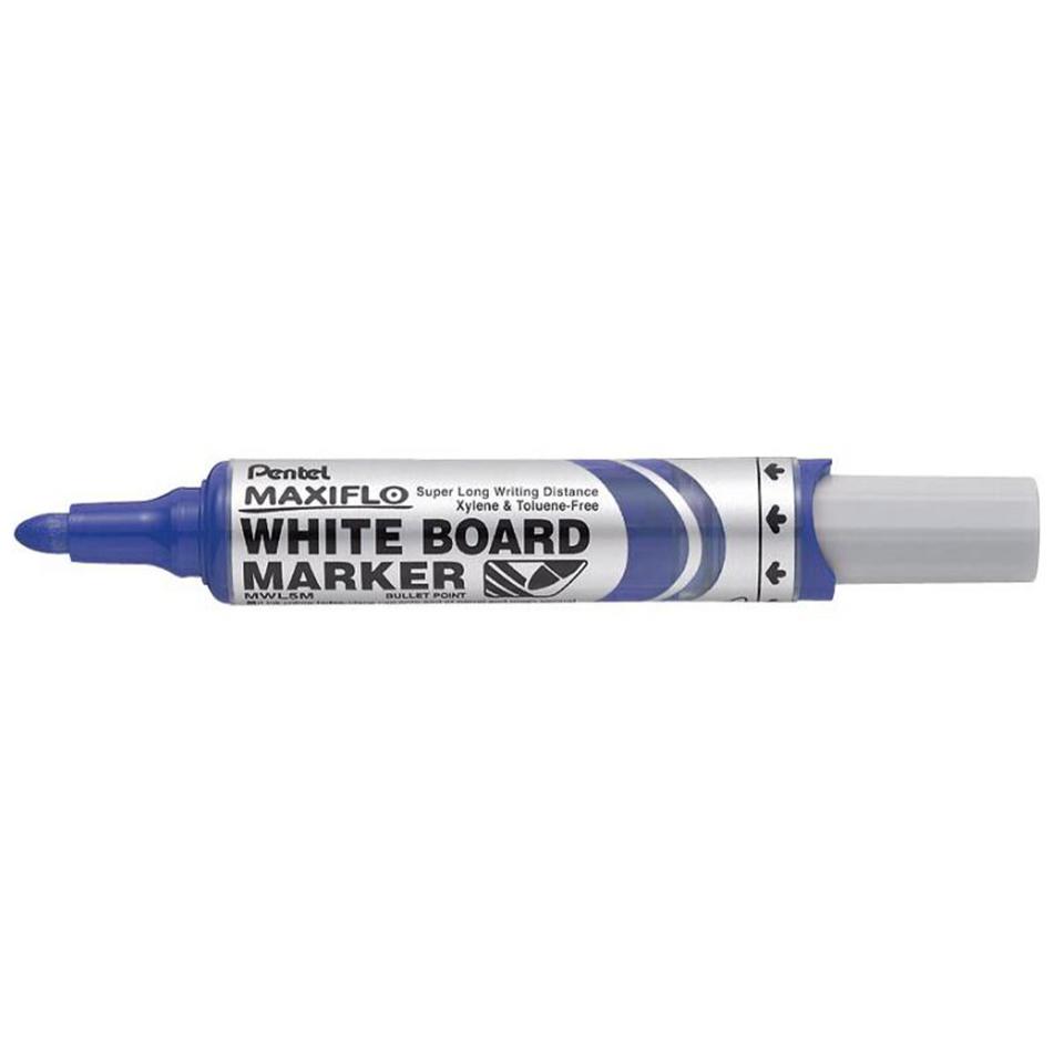 Pentel Mwl5 Maxiflo Whiteboard Marker Bullet Tip 2.5mm Blue