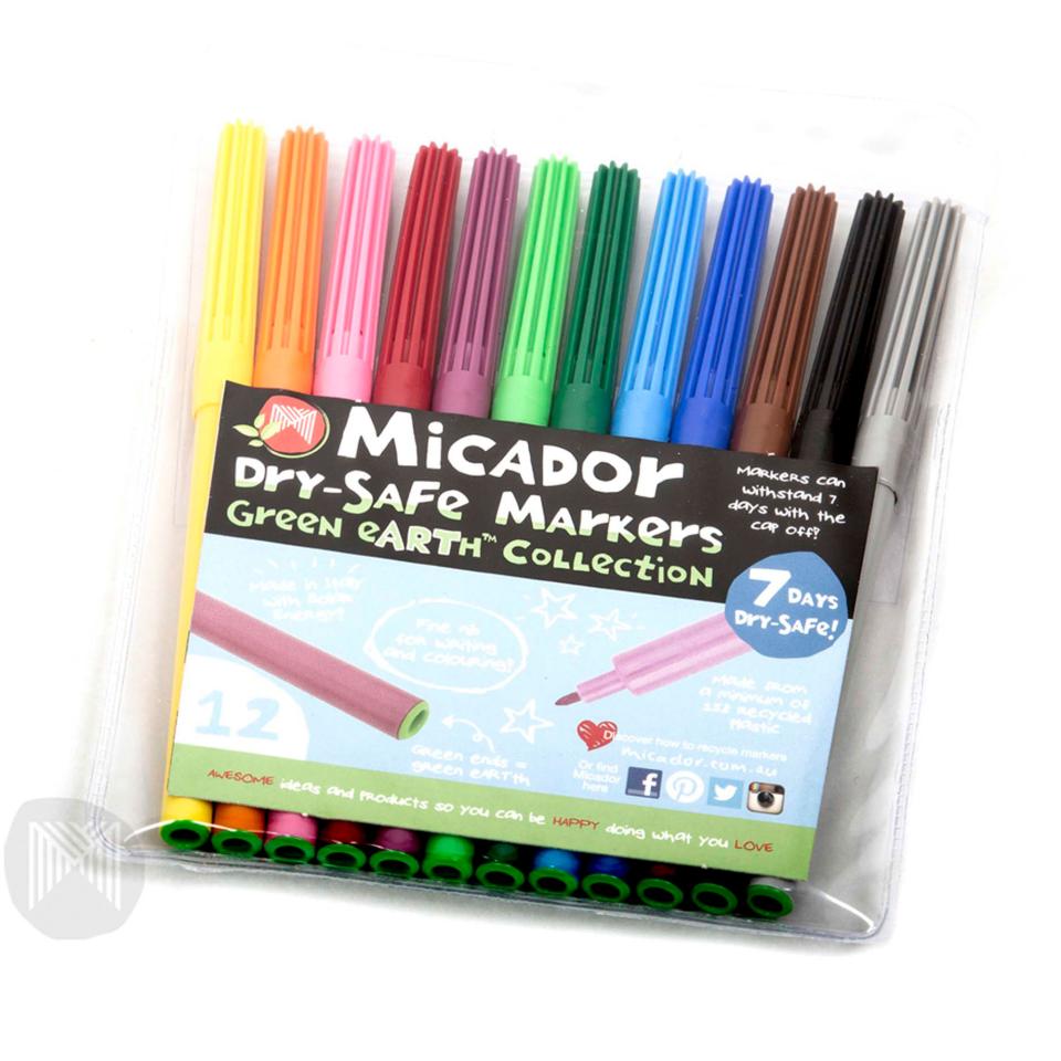Micador Safety Coloured Markers Assorted Pack 12 Image
