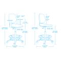 Thumbnail image of Chair Solutions LAB400 Drafter In Black Poly Shell