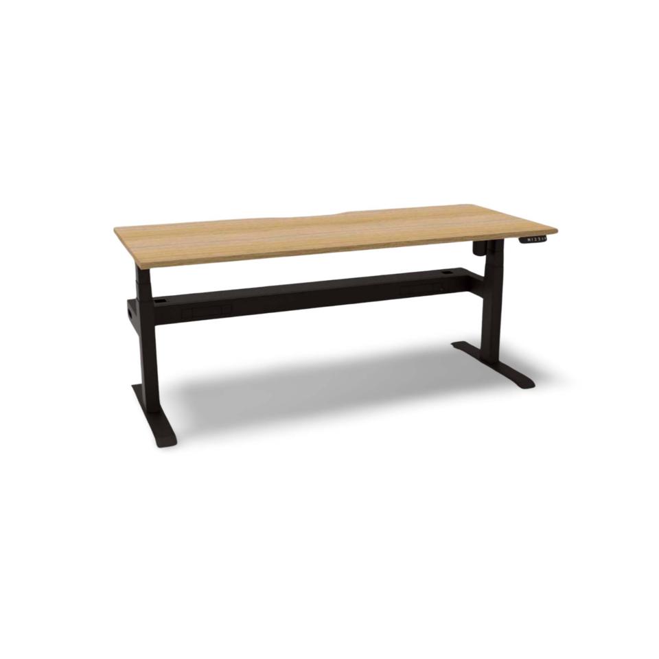 Rapidline Boost Light Single Sided Workstation 1200W Oak / Black Image