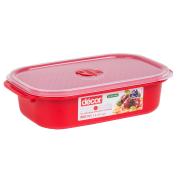 Decor Microsafe Oblong Container 63X142X233mm Red 900ml