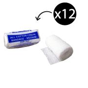Medicrepe Cotton Crepe Bandage 10cm x 1.6m Unstretched Medium Non Sterile Pack 12