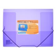 Beautone Cool Frost Document Wallet A4 3 Flap Purple