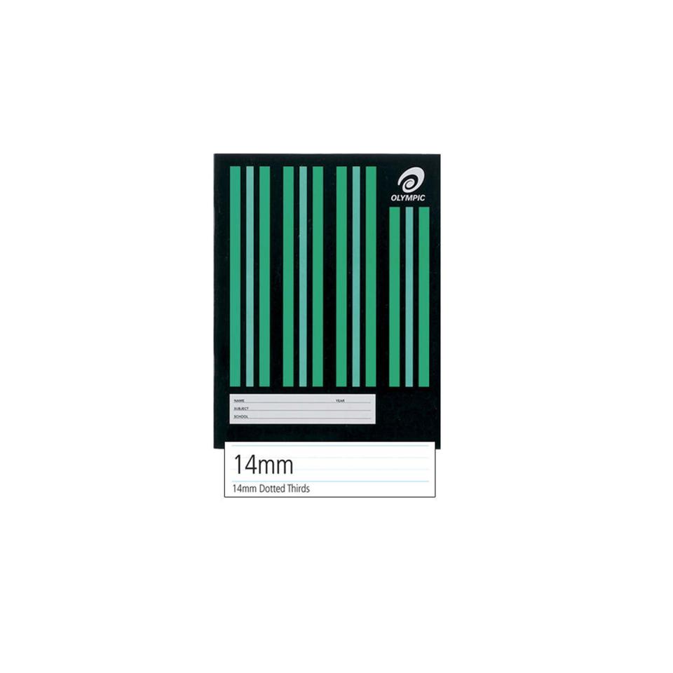 Olympic Exercise Book 225x175mm 14mm Dotted Thirds 56GSM 48 Pages | Winc