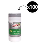 Sabco Antibacterial Wet Surface Wipes Cannister 100