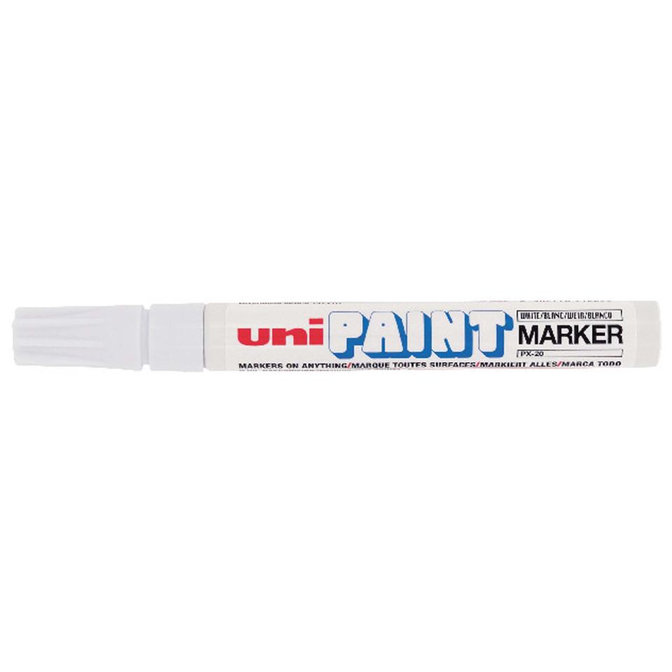 Permanent Paint Marker, Medium Bullet Tip, White - Markers