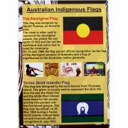 Kurrajong Aboriginal Products Indigenous Flags Poster A3 30cm X 42cm Laminated