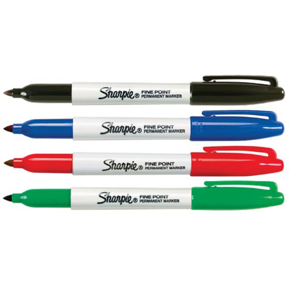 Sharpie Permanent Markers Fine Assorted 4 Pkt | Winc