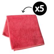 Sabco Professional All Purpose Microfibre Cloths 300gsm Red Pack 5