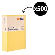 Winc Premium Coloured Copy Paper A4 80gsm Gold Ream 500