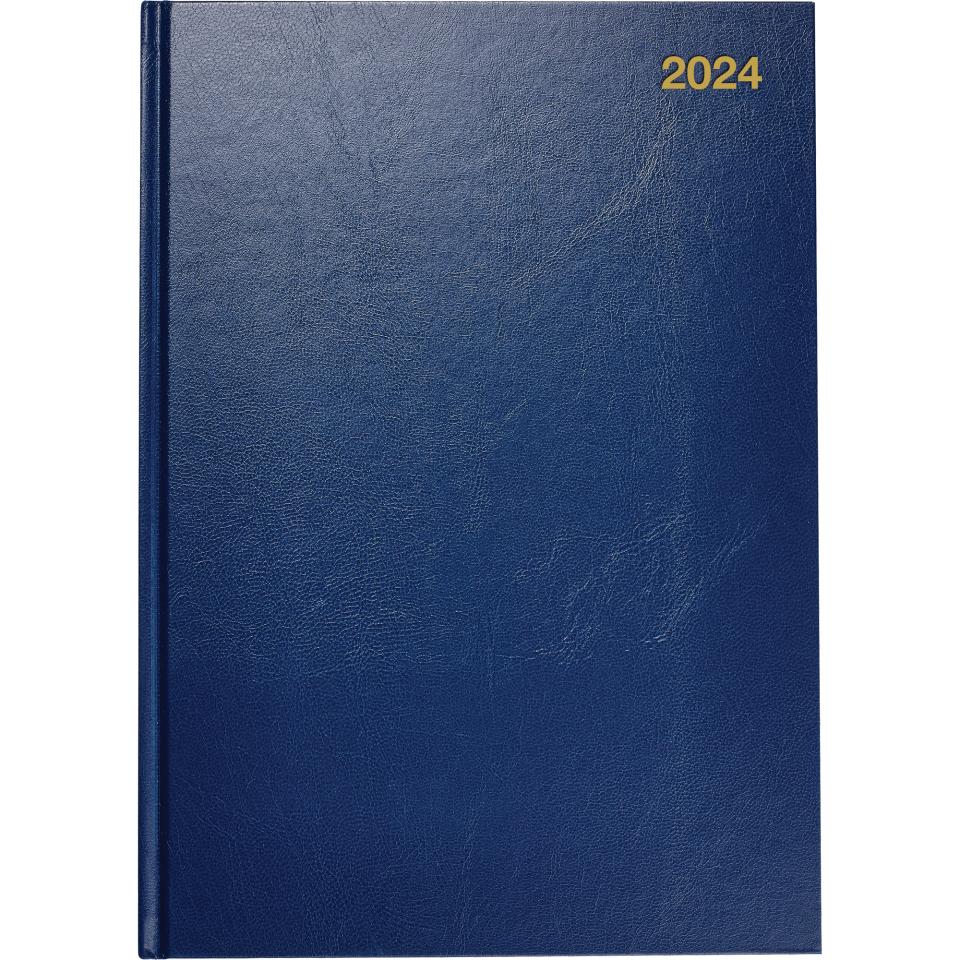 Winc 2024 Hardcover Diary A4 2 Days to Page Navy