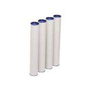 Marbig Mailing Tubes With Lids 60 x 420mm White Pack 4