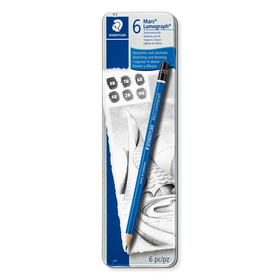 Staedtler Mars Lumograph Graphite Pencil Pack 6 Image