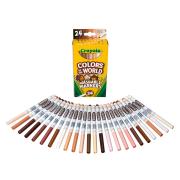 Crayola Colors Of The World Fineline Markers Assorted Colours Pack 24