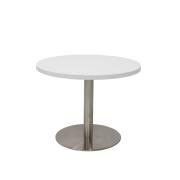 Rapid Line Span Meeting Table Round Pedestal Base 730h x 900mm Diameter White/Chrome
