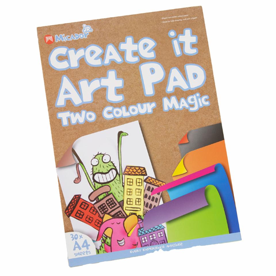 Micador Jr Create It Two Colourmagic Art Pad A4 Fsc Mix