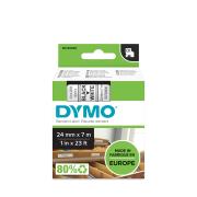 Dymo D1 Label Printer Tape 24mm x 7m Black On White