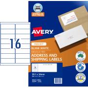 Avery J8162 Address Labels with Quick Peel for Inkjet Printers 99.1 x 34mm 800 Labels 