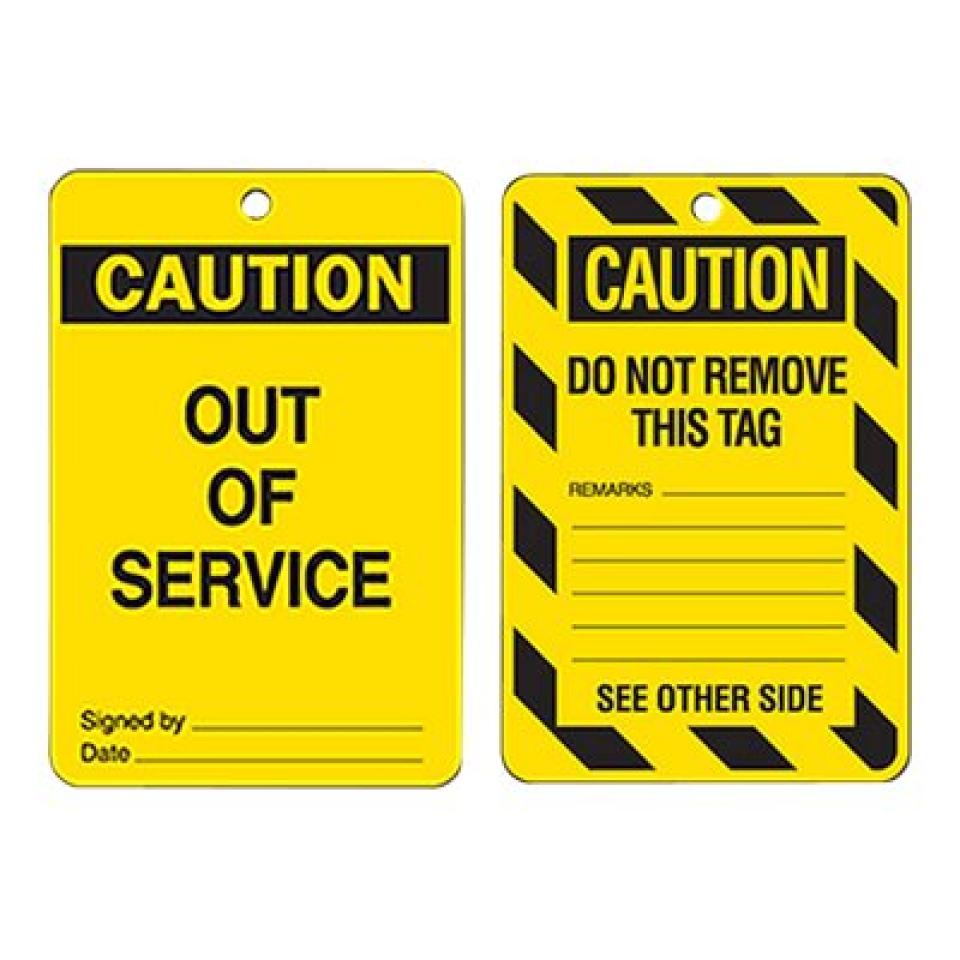 Brady Large Economy Lockout Tags Caution Out Of Service Pack 10