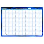 Writeraze Perpetual Year Planner Wall Charts Qc 12800 Framed 700mm x 1000mm