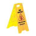 Thumbnail image of Sabco Professional No Entry Restroom Closed A Frame Sign Yellow