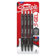 Sharpie S-Gel Retractable Pens 0.7mm Contoured Rubber Grip Assorted Pack 4