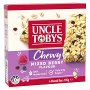 Uncle Toby's Muesli Bar Mixed Berry 185g Box 6