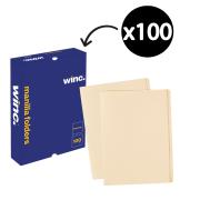 Winc Manilla Folder Foolscap Buff Box 100