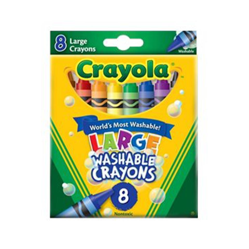 Crayola Washable Large Crayons Pack 8