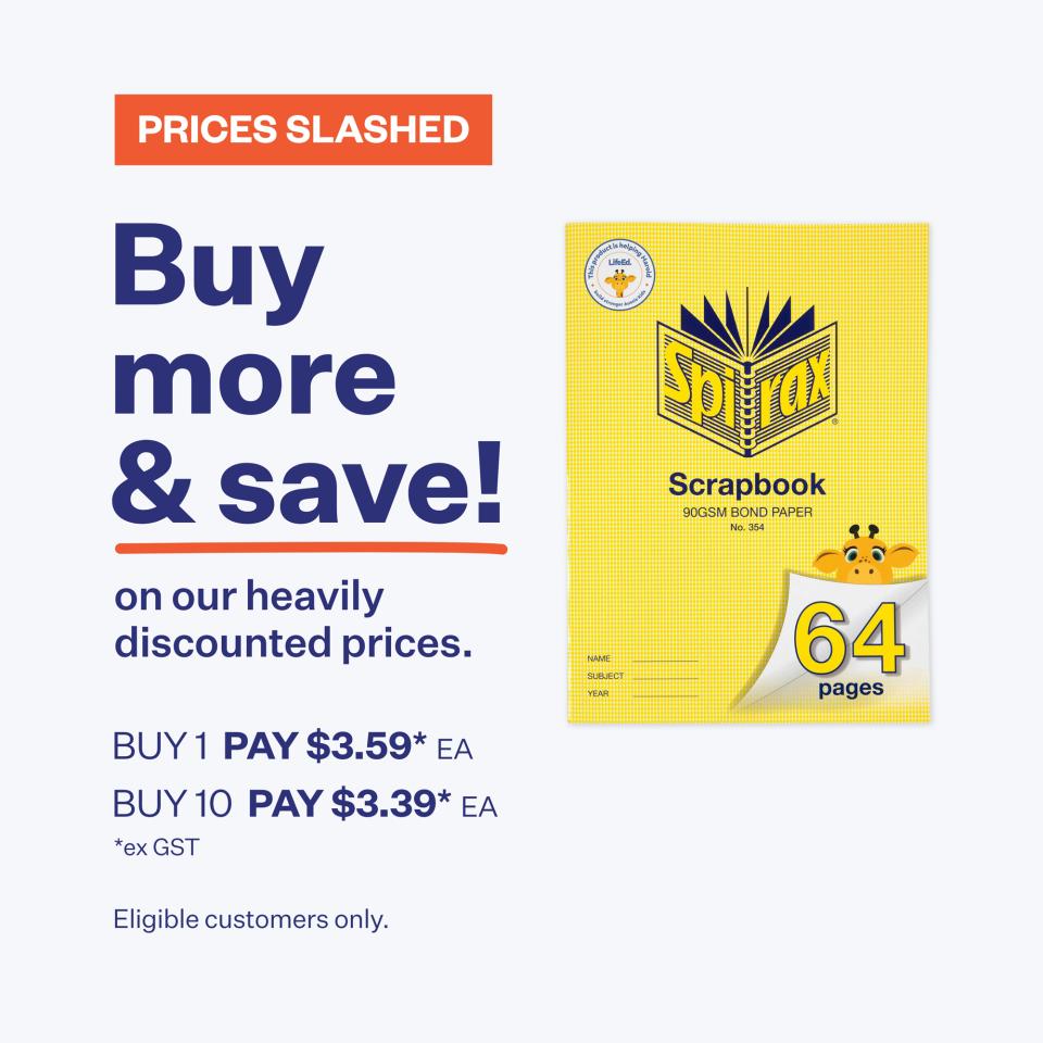 Spirax 354 Scrap Book Super Size 90gsm 64 Pages Image